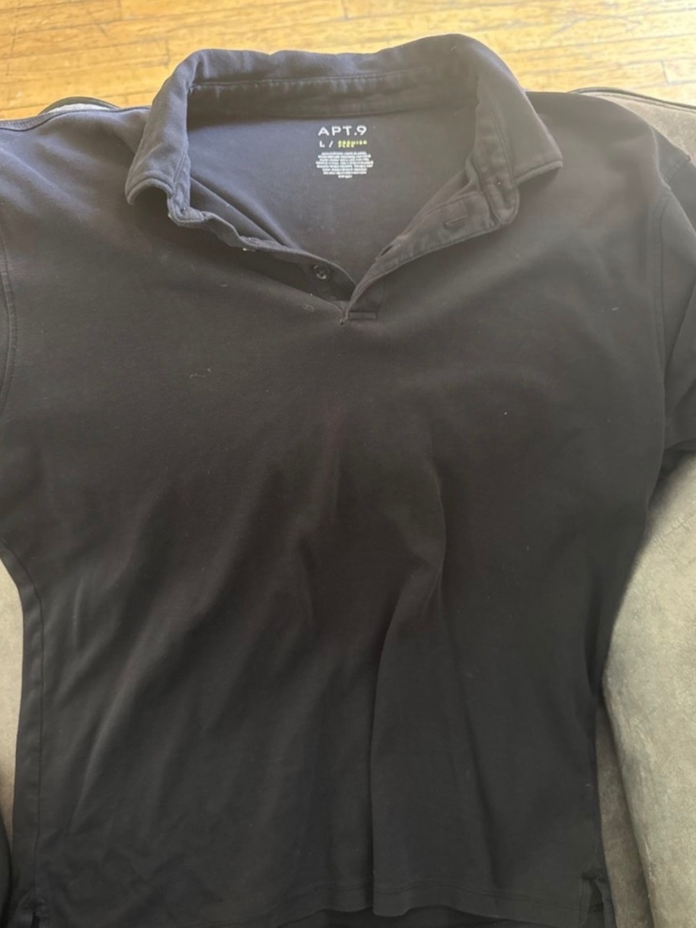 Apt. 9 Men's Premier Flex Short Sleeve Polo Shirt Black Size Large